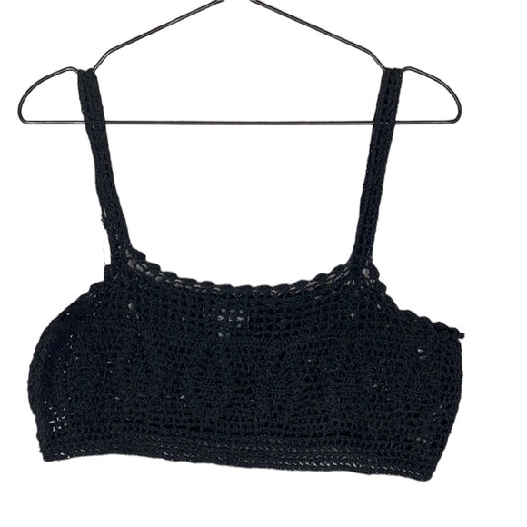 Topshop Tops - Topshop crochet black bralette